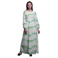 thumbnail image 1 of Bimba Moss Georgette Shibori Tie-Dye Print Womenâ€™s Long Elastic Waist Casual Summer MaxiÂ&nbsp;Dress-Large, 1 of 5