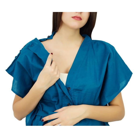Bimba Nursing Mothers Cotton Kaftan Night Wear, Hospital Delivery Caftan Gown