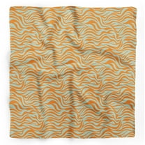 Bimba Orange Wild Animal Skin Pure Silk Printed Scarf Dupatta Head Neck Wrap Bandanas For Women 40 x 40 Inches