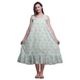 thumbnail image 1 of Bimba Pastel Mint5 Floral Rose & Ranunculus Sleeveless Night Gown For Womens Cotton Printed Nightwear Ladies Sleepwear X-Small, 1 of 6