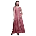 thumbnail image 1 of Bimba Pink Geometric Indian Kurtis For Women Solid Readymade Anarkali Dress Printed Indian Kurti XX-Large, 1 of 6