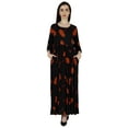 thumbnail image 1 of Bimba Pintuck Dresses For Womens Casual Summer Printed Summer Maxi Dress With Pockets, 1 of 7