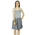 thumbnail image 1 of Bimba Polka Dots Dress With Poncho Top Spaghetti Strap Pouf MiniCustom Dress, 1 of 7