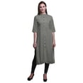 thumbnail image 1 of Bimba Printed Button Down Straight Tunic Dresses For Women Kurti Medium, 1 of 6