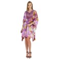 thumbnail image 1 of Bimba Printed Caftan Gown Maxi Robe Dress For Women Beachwear Short Swimsuit Cover Up, 1 of 7