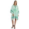 thumbnail image 1 of Bimba Printed Caftan Gown Maxi Robe Dress For Women Beachwear Short Swimsuit Cover Up, 1 of 7