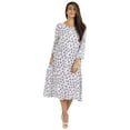 thumbnail image 1 of Bimba Printed Flared Midi Dress For Women Rayon Crepe Casual Summer Dress, 1 of 7
