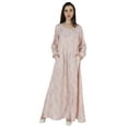 thumbnail image 1 of Bimba Printed Long Islamic Dress For Womens Round Neck Muslim Prayer Robe Dresses, 1 of 7