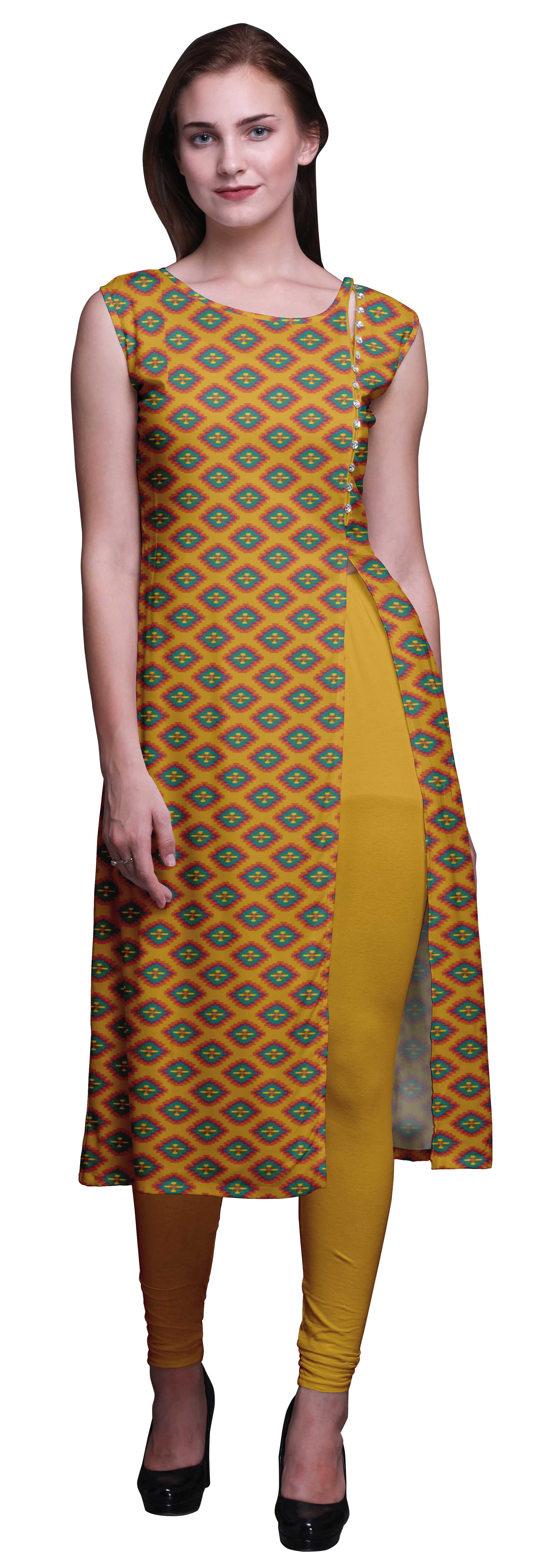 Buy Indigo Print Cotton Sleeveless Kurti Set Online in India | Silk kurti  designs, Kurta designs women, Long kurti designs