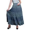 thumbnail image 1 of Bimba Printed SkirtsÂ&nbsp;ForÂ&nbsp;Women Long Length 5 Tier Cotton Skirt Boho Clothing, 1 of 5