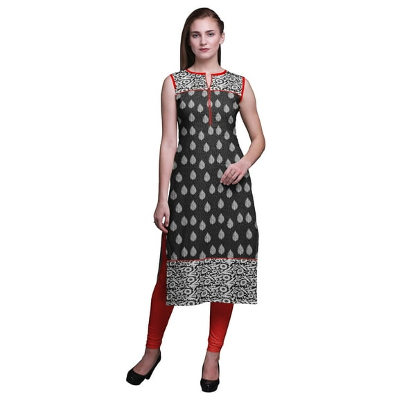 Bimba Printed Sleeveless Straight Tunic Dresses For Women Summer Clothing X-Small
