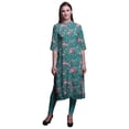 thumbnail image 1 of Bimba Printed Straight Kurtis For Women Button Down Mandarin Indian Tunic XXX-Large, 1 of 6