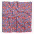 thumbnail image 1 of Bimba Purple Buds & Magnolia Floral Pure Silk Printed Scarf Dupatta Head Neck Wrap Bandanas For Women 40 x 80 Inches, 1 of 6