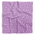 thumbnail image 1 of Bimba Purple Stars Star Pure Silk Printed Scarf Dupatta Head Neck Wrap Bandanas For Women 40 x 40 Inches, 1 of 6