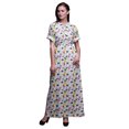 thumbnail image 1 of Bimba Rayon Circle & Triangle Geometric Ladies Long Gown Boho Beach Cocktail Party Maxi SlitÂ&nbsp;Dress-Large, 1 of 6