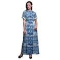 thumbnail image 1 of Bimba Rayon Print Shibori Womens Printed Side Slit SummerÂ&nbsp;DressÂ&nbsp;Long Maxi Gown-Large, 1 of 6