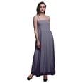 thumbnail image 1 of Bimba Rose Leaves Bimba Printed Women Flowy Smocked Spaghetti Strap Dress-X-Small, 1 of 7