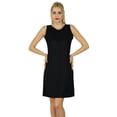 thumbnail image 1 of Bimba Short Mini Black Dress Sleeveless Rayon Made Bodycon Custom Dress, 1 of 7