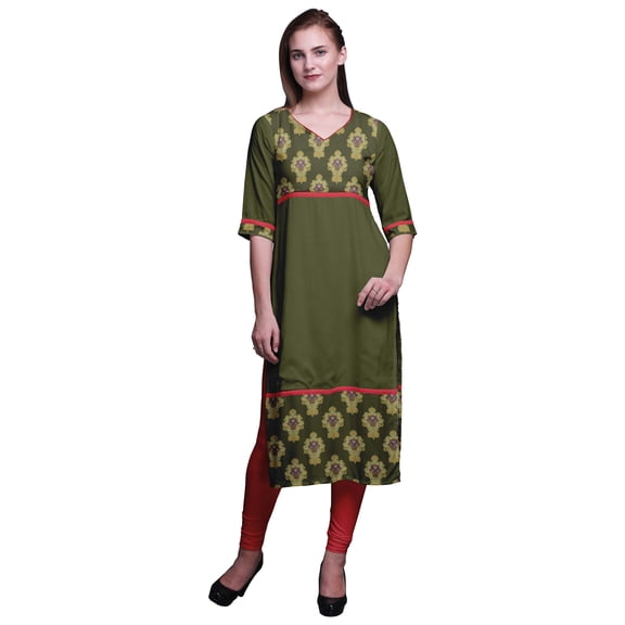 Bimba Straight Tunic Dresses For Women Printed Kurti Summer Wear Kurta