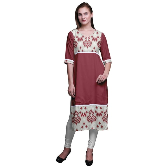 Bimba Straight Tunic Tops Women Printed Kurta Summer Wear Ladies Kurti