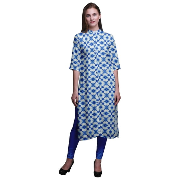 Bimba Straight Tunic Tops Women Printed Long Kurti Casual Dress XX-Large