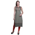 thumbnail image 1 of Bimba Straight Tunic Tops Women Printed Sleeveless Casual Kurti Dress Large, 1 of 5