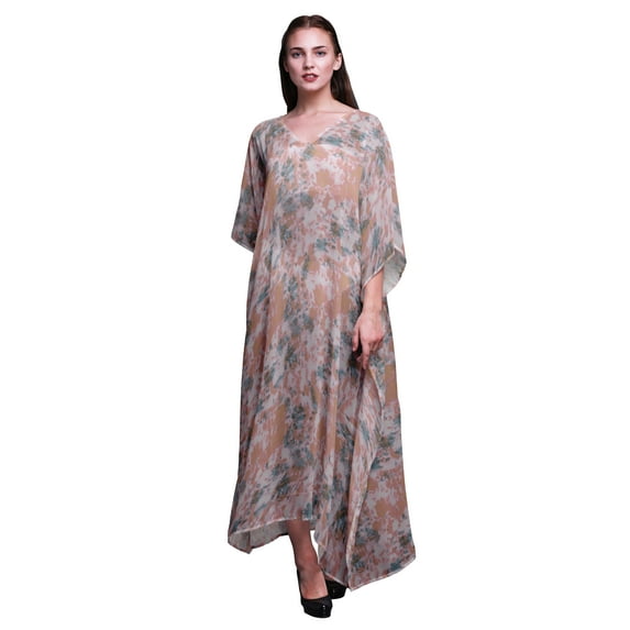 Bimba Tie-Dye Ladies Plus Size Kaftan Summer Wear Beach Coverup Kimono Caftan-4X-5X