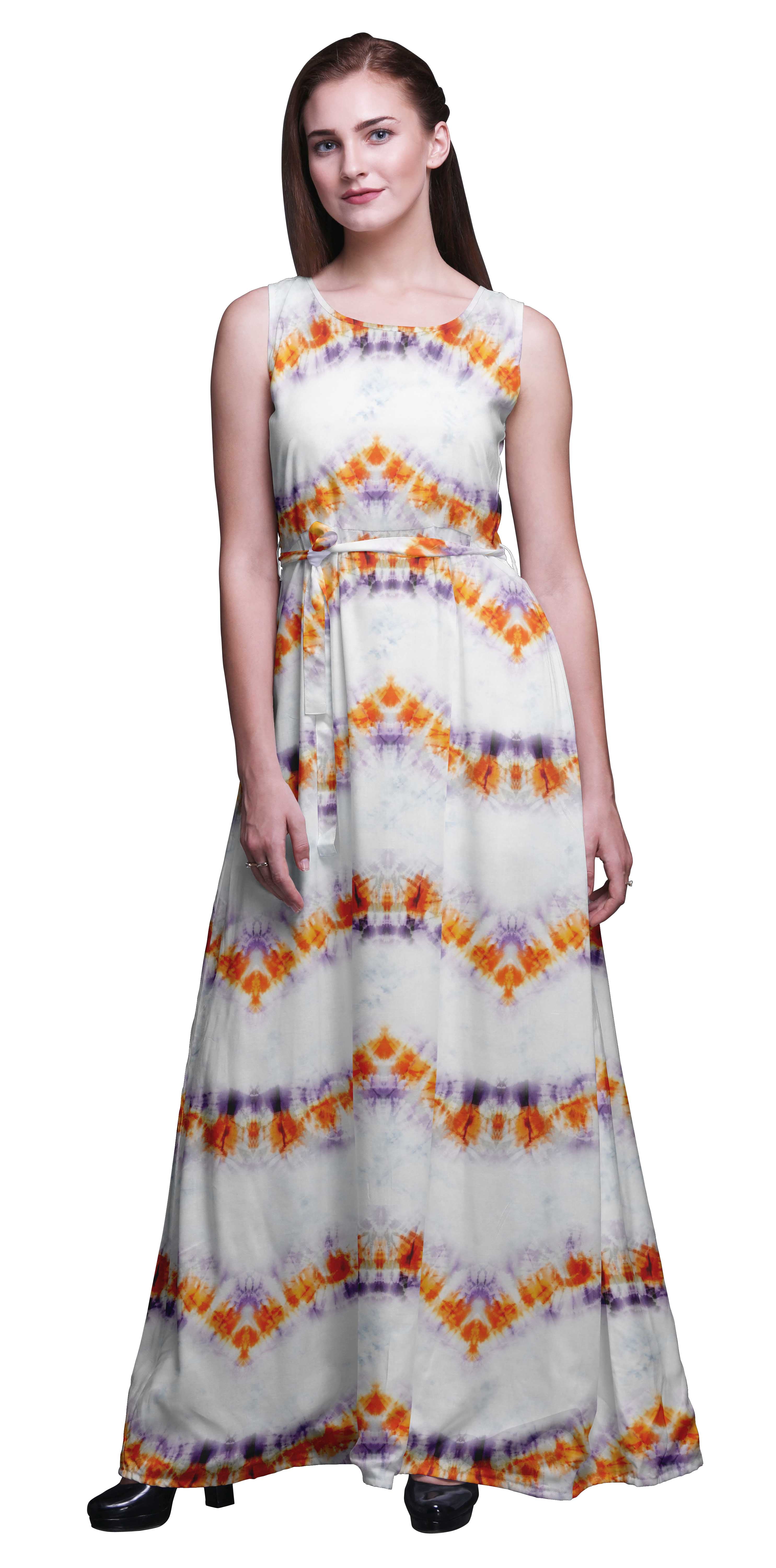 Bimba Fashion Women's Printed Long Tank Maxi Dress - Summer Party Gown