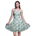 thumbnail image 1 of Bimba Tie-Dye Ladies Smocked Waist Mini Sun Dress Printed Summer Holiday Party Wear-X-Small, 1 of 5