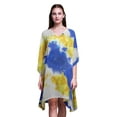 thumbnail image 1 of Bimba Tie-Dye LadiesÂ&nbsp;KaftanÂ&nbsp;Holiday Loungewear Midi Dress Beach Coverup-4X-5X, 1 of 5