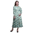 thumbnail image 1 of Bimba Tie-Dye Women Cotton Smocked Boho Renaissance Long Ruffle MaxiÂ&nbsp;Dress-Small, 1 of 5
