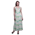 thumbnail image 1 of Bimba Tie-Dye Women Summer Printed V Neck Long Maxi Dress Holiday Resort Wear-Large, 1 of 6