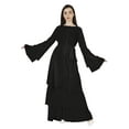 thumbnail image 1 of Bimba Traditional Muslim Abaya Dresses For Women Bell Sleeves Islamic Prayer Dress With Hijab, 1 of 7