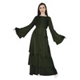 thumbnail image 1 of Bimba Traditional Muslim Abaya Dresses For Women Bell Sleeves Islamic Prayer Dress With Hijab, 1 of 7