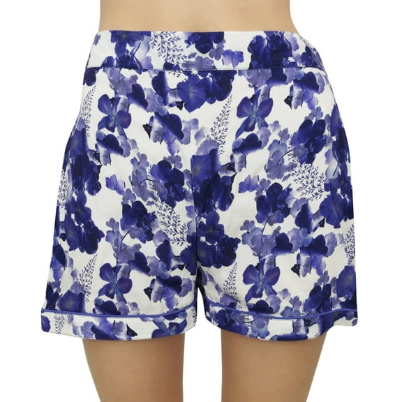 Bimba White Button-Down Shirt With Elastic Waist Shorts 2 Pcs NightWear Set - 4