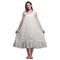 thumbnail image 1 of Bimba White2 Floral Leaf Cotton Nightgowns For Women Mid-Calf Printed Sleepwear Night Dress XXX-Large, 1 of 6