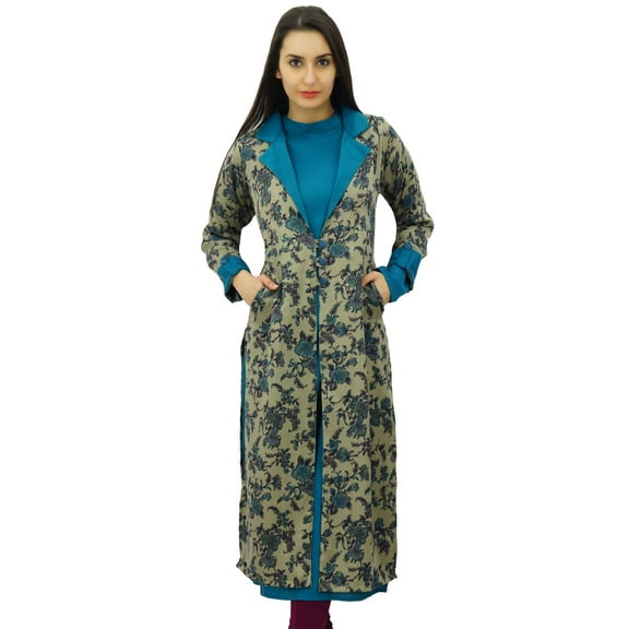 Bimba Women 2 Pcs Straight Ladies Kurta Kurti with Printed Jacket Winter Tunic
