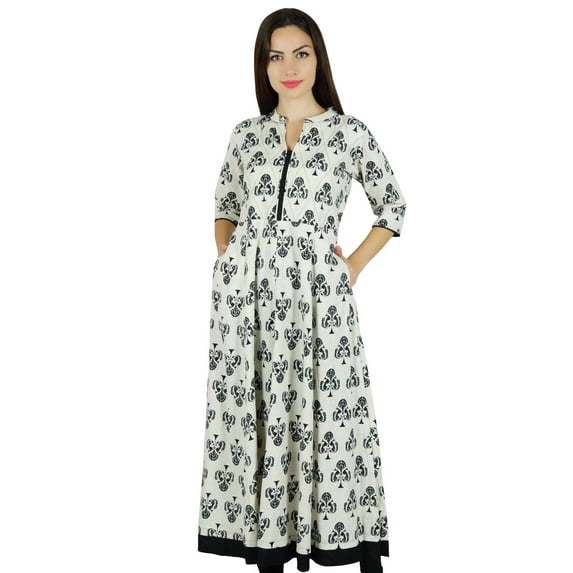 Bimba Women A-Line Anarkali Kurti Long With Pockets Designer Blouse