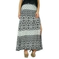 thumbnail image 1 of Bimba Women A Line Rayon Printed Skirt Boho Style Maxi Indian Clothing, 1 of 7