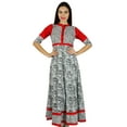 thumbnail image 1 of Bimba Women Anarkali Cotton Kurti Designer Clothing Kurta Blouse 3/4 Sleeve, 1 of 8