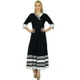 thumbnail image 1 of Bimba Women Black Anarkali custom Kurti Indian Ethnic 3/4 Sleeve Cotton Kurta Blouse, 1 of 2