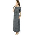 thumbnail image 1 of Bimba Women Black Classic Chic Style Maxi Dress Long Gown Elastic Waist, 1 of 5
