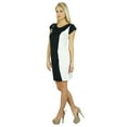 thumbnail image 1 of Bimba Women Black and White Bodycon Dress Rayon Knee Length Dress, 1 of 1