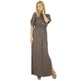 thumbnail image 1 of Bimba Women Bohemian Style Long Maxi Dress Rayon Gown With Side Slit, 1 of 5
