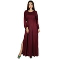 thumbnail image 1 of Bimba Women Boho Gothic Style Long Maxi Dress Lace Long Sleeves Gown, 1 of 9