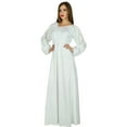 thumbnail image 1 of Bimba Women Boho Gothic Style Long Maxi Dress Lace Long Sleeves White Gown, 1 of 7