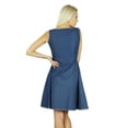 thumbnail image 1 of Bimba Women Casual Denim Shift Dress Above Knee Bohemian Clothing, 1 of 6