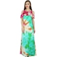 thumbnail image 1 of Bimba Women Chic Style Cold Shoulder Maxi Dress Tie Dye Holiday Resort Clothing, 1 of 7