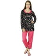 thumbnail image 1 of Bimba Women Chic Style Rayon Night Wear Pajama Set Full Sleeve Shirt with Pyjamas, 1 of 5