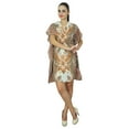 thumbnail image 1 of Bimba Women Cotton Caftan Dress Short Beach Cover Up Printed Kaftan, 1 of 4